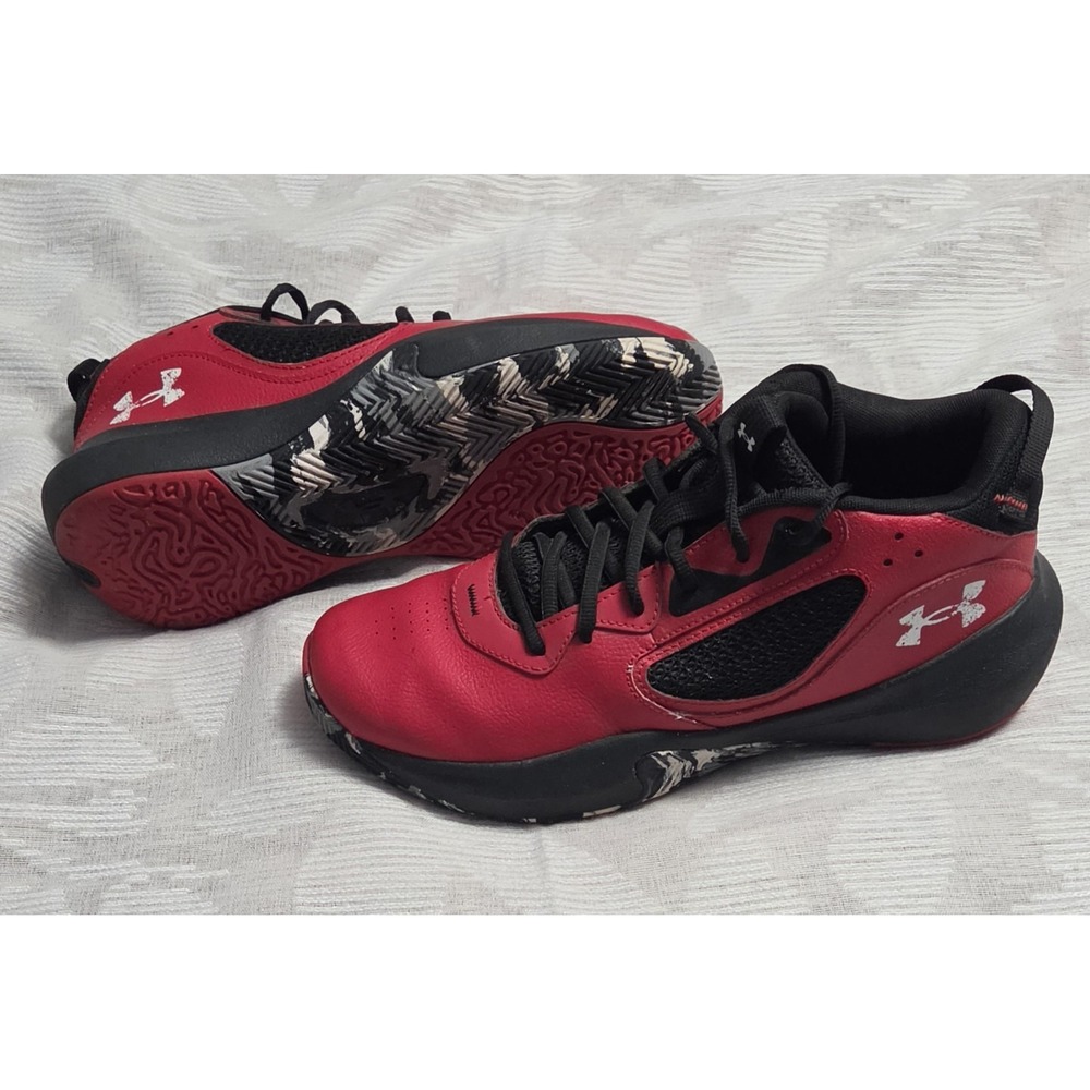Under Armour Unisex Lockdown 6 Red Black Basketball Shoe Mens 9.5 Womens 11